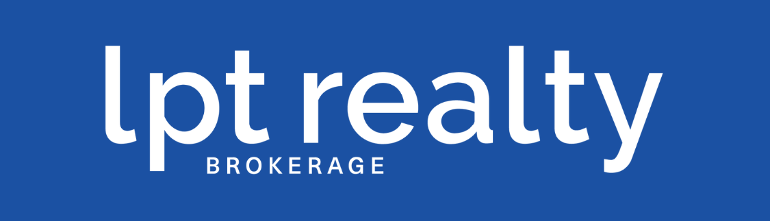 LPT Realty Logo White on Blue